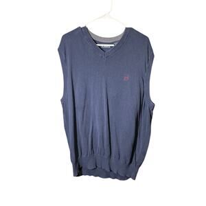 Chaps Sleeveless V-Neck Navy Blue Sweater Size 2XL